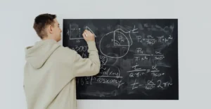 A student solving a math problem
